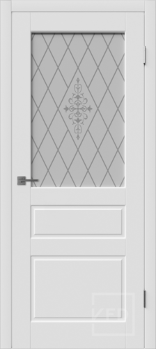 Межкомнатная дверь "Chester", ДО, Белая эмаль (Честер)