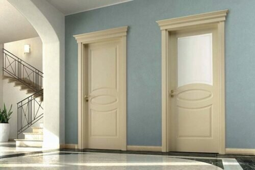 Эмалированные межкомнатные двери цвета слоновая кость