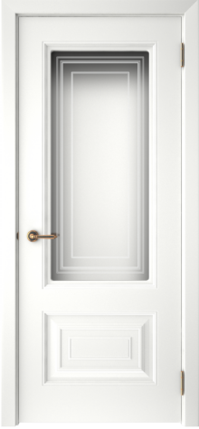 Межкомнатная дверь "Скин 6", ДО, Белая (эмаль)